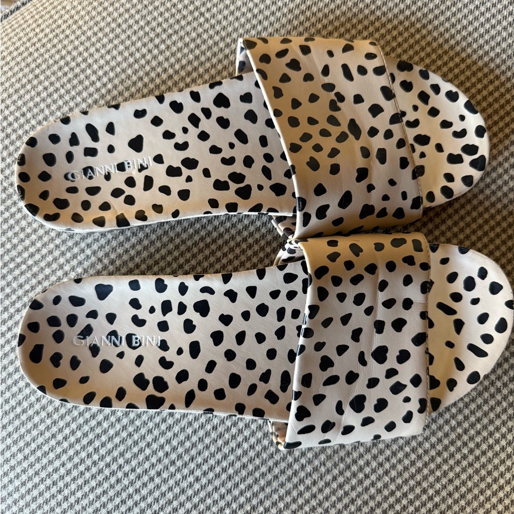 Animal Print Slide Sandals